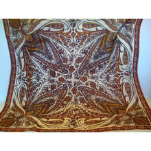Load image into Gallery viewer, Vintage Collectable Silk Scarf By Richard Allan In Rust And Gold Paisley-Scarves-Brand Spanking Vintage
