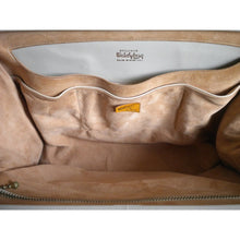 Load image into Gallery viewer, SOLD Vintage leather bag In Classic Twin Handled Bag by Waldybag In Stone/Beige Leather w/ Matching Purse And Original Mirror-Vintage Handbag, Kelly Bag-Brand Spanking Vintage
