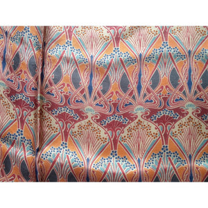 Vintage Large Silk Scarf By Liberty Of London In 'Ianthe' Design In Rare Grey/Pink/Orange/Turquoise Colourway-Scarves-Brand Spanking Vintage