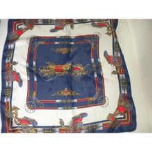 Load image into Gallery viewer, Vintage Large Silk Scarf w/ Classic Carriages Design-Scarves-Brand Spanking Vintage
