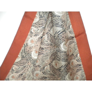Vintage Liberty Of London 'Hera' Design Silk Scarf In Rust And Black-Scarves-Brand Spanking Vintage