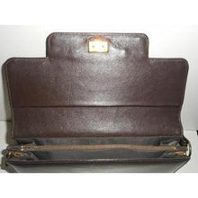 Load image into Gallery viewer, Vintage Rich Brown Leather Hand/Shoulder Bag w/ Gilt &#39;Horse Bit&#39; Detail by Eros-Vintage Handbag, Large Handbag-Brand Spanking Vintage
