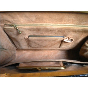 Vintage Superb Crocodile Handbag w/ Matching Coin Purse And Mirror-Vintage Handbag, Exotic Skins-Brand Spanking Vintage
