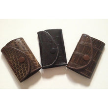 Load image into Gallery viewer, Vintage Unused Crocodile Skin And Leather Key Wallets In Brown Or Black-Accessories, For Him-Brand Spanking Vintage
