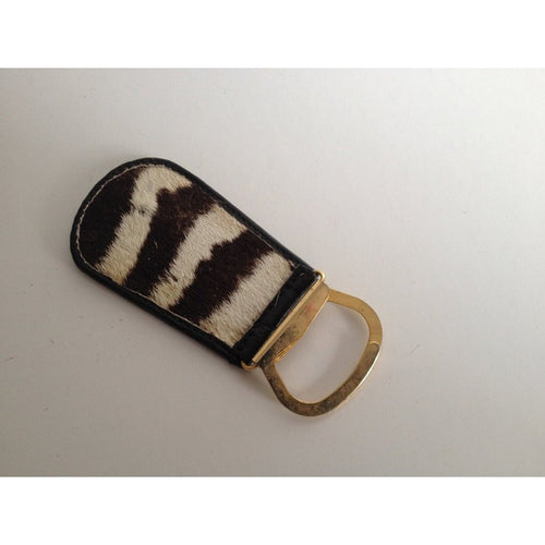 Vintage Unused Zebra Skin Key Ring-Accessories, For Him-Brand Spanking Vintage